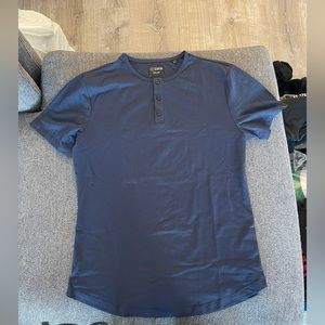 Cuts Clothing Navy Short Sleeve Henley